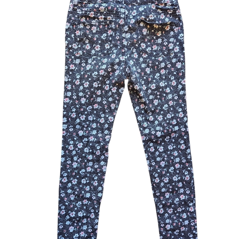 Old Navy Black Floral Rockstar Jeggings - Picture 2 of 3